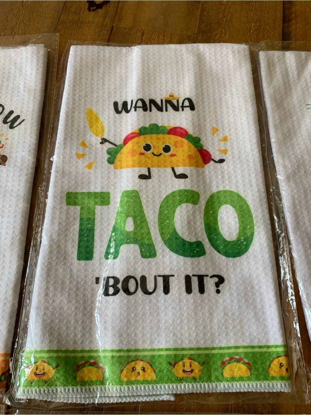 Cute Taco-Print Kitchen Towel Set